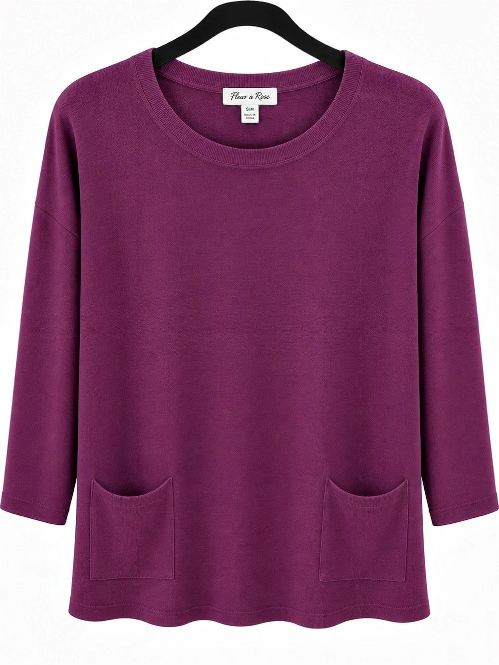 Tea n Rose Pocket Tunic in Purple Size M/L Like New